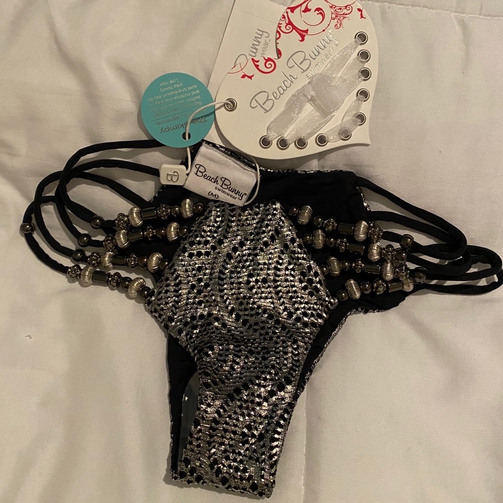 NWT Beach Bunny Bikini bottom, Captured, M, skimpy